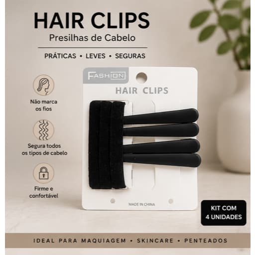 Kit Elástico de Cabelo e Presilha Feminino Rabicó Xuxinha -Acessório de Cabelo Presilha