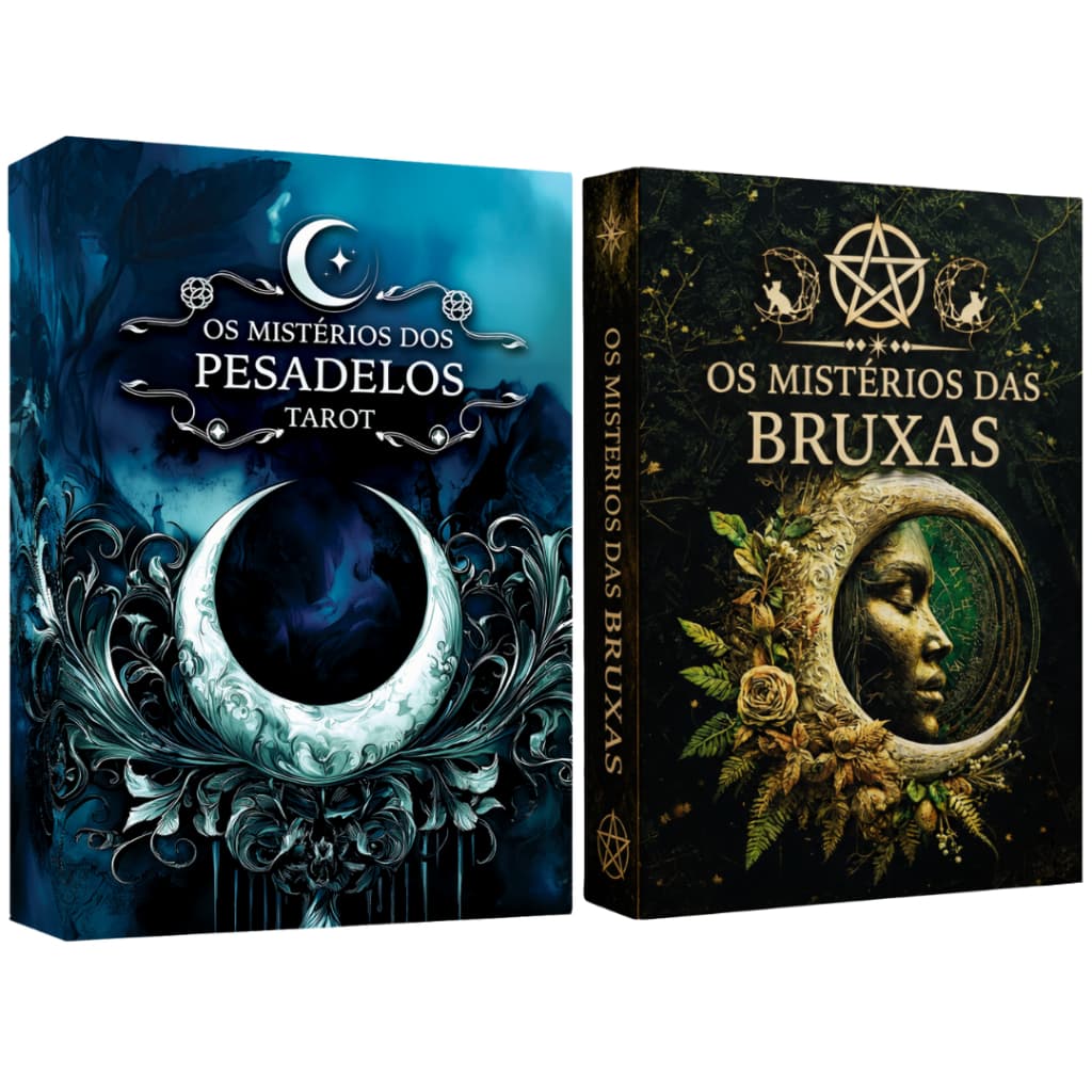 Kit c/ 2 Baralho Os Mistérios Tarot das Bruxas 36 Cartas + Tarô dos Pesadelos Marselha p/ Iniciantes