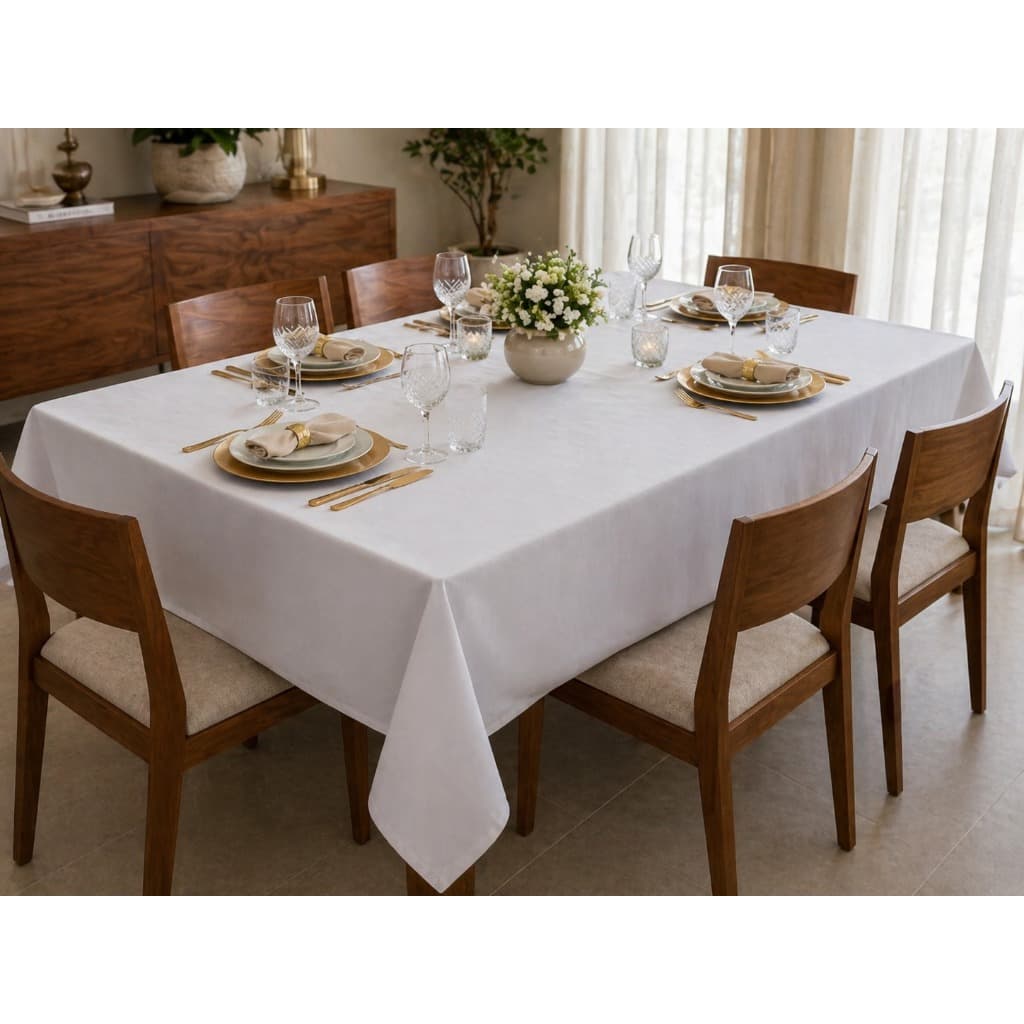 Toalha de Mesa Oxford Quadrada Retangular 4 6 8 10 Lugares Tecido Liso Premium Grosso Festa Buffet