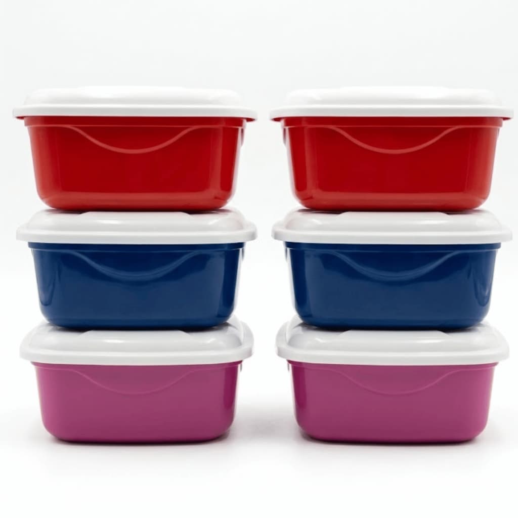 Kit 6 Potes 400ML BPA Free Cozinha Organizar Alimentos Freezer Lava Louças Multiuso