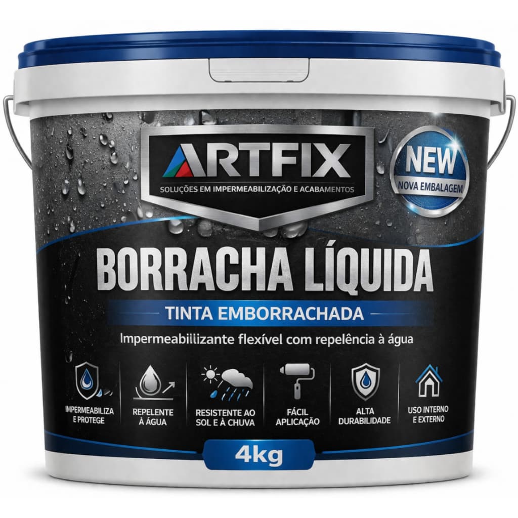Manta Líquida Emborrachada 4kg Antimofo Cintilar Premium Proteção Borracha Líquida