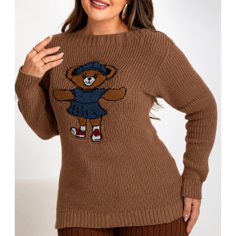 🤎 BLUSA TRICÔ FEMININA INVERNO LUXO ✨ URSINHO ESTILOSO MODA BLOGUEIRA TENDÊNCIA 2026