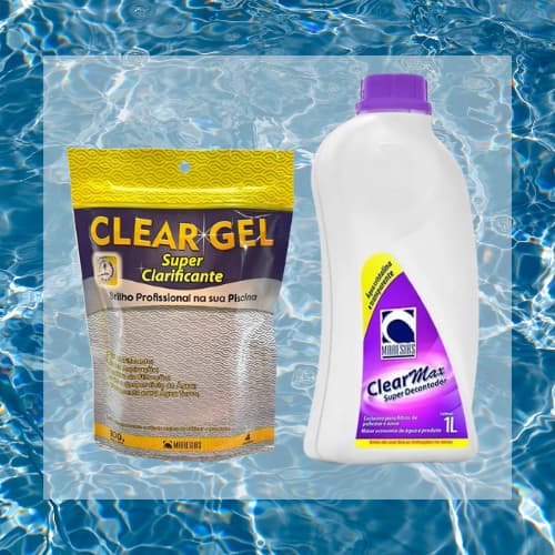 KIT - 1 CLEAR MAX 1L - 1 CLEAR GEL CLARIFICANTE/AUXILIAR DE FILTRAÇÃO 100g (MARESIAS)