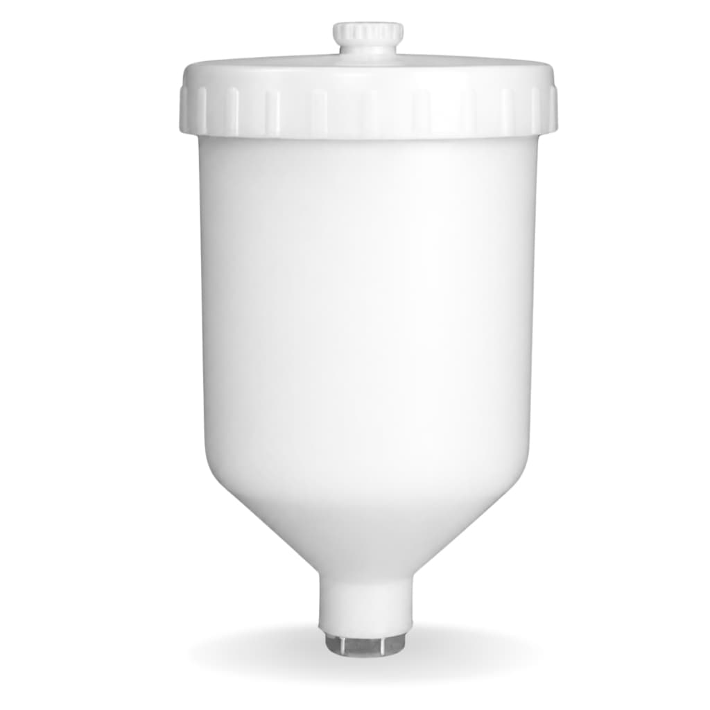 Caneca Para Pistola De Pintura 600ml Rosca 1/4 Wwsoldas Branco
