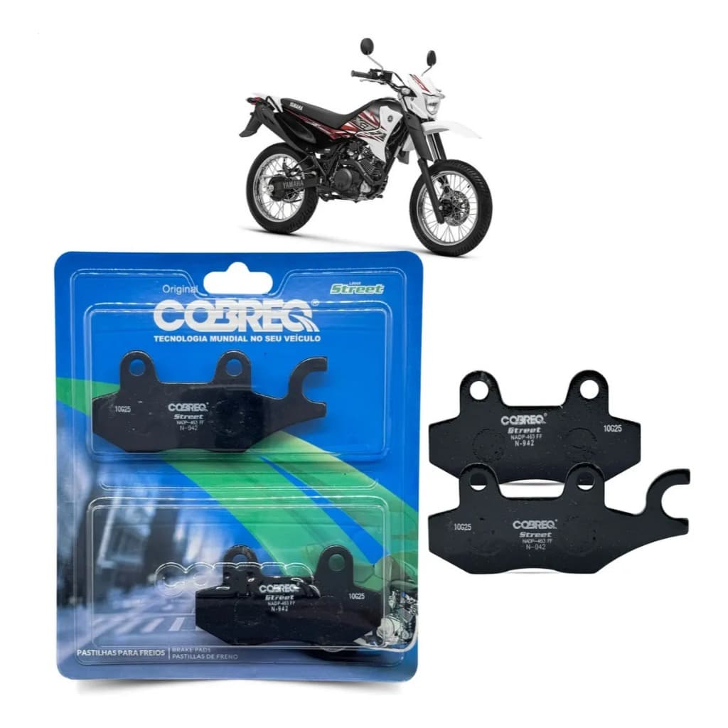 Pastilha Freio Dianteiro Yamaha XTZ 125 2002 a 2016 Original Cobreq