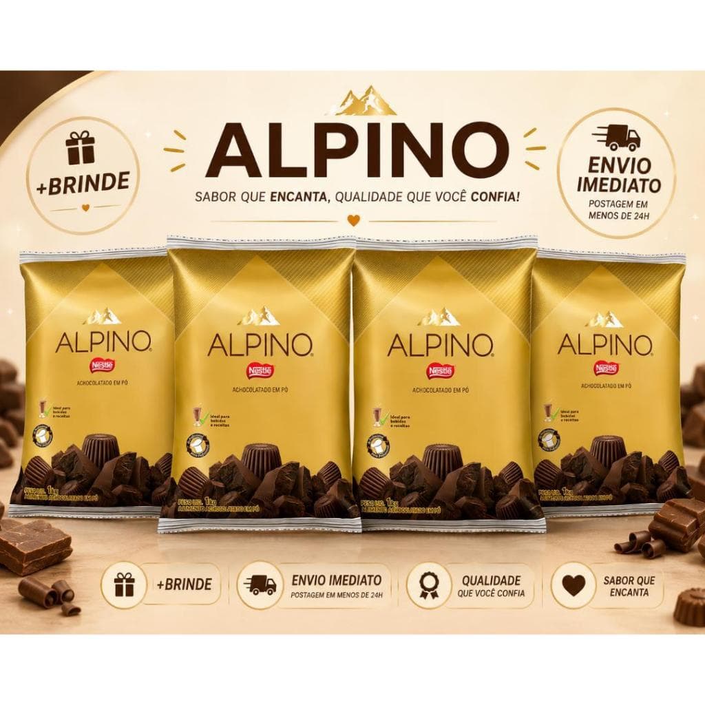 Alpino Achocolatado em Pó 1,2kg + Brinde