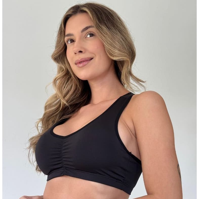 Top Fitness Feminino Nadador para Academia com Bojo Removível Confortável