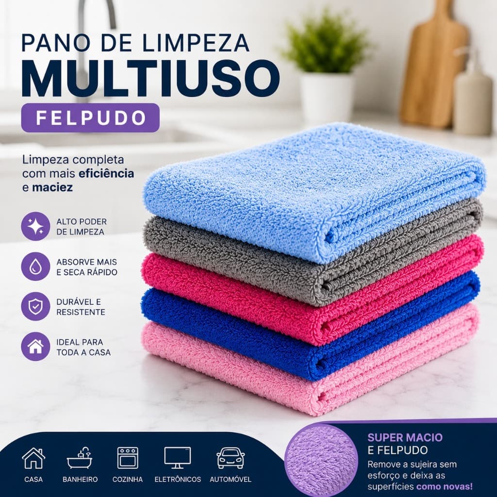 Pano de Limpeza Super Absorção
