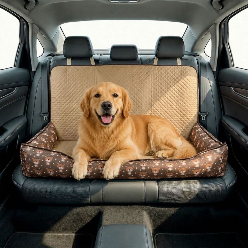 Assento Protetor Pet Gigante Banco Traseiro de Carro Modelo Caminha Impermeável para Cachorro Grande