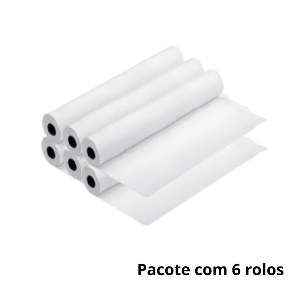 Lençol de papel para maca descartavel kit c/ 6 rolos 50x50