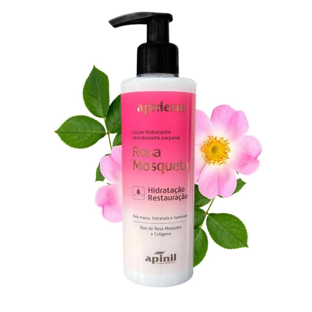 Loção Hidratante Corporal Rosa Mosqueta 180g Apiderm