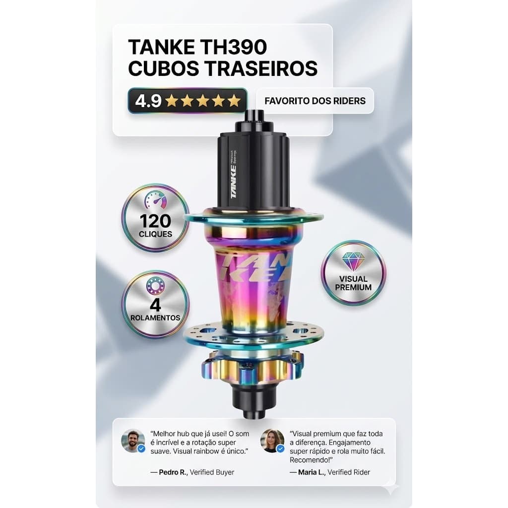 Cubo Traseiro Tanke Th-390 K7 8 A 12v C/ Blocagem 36 Furos Barulhento Camaleão