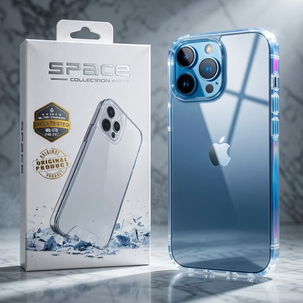 Capa Capinha Space Ultra Transparente  Acrílico para iPhone 15/16/17 Pro e Pro max