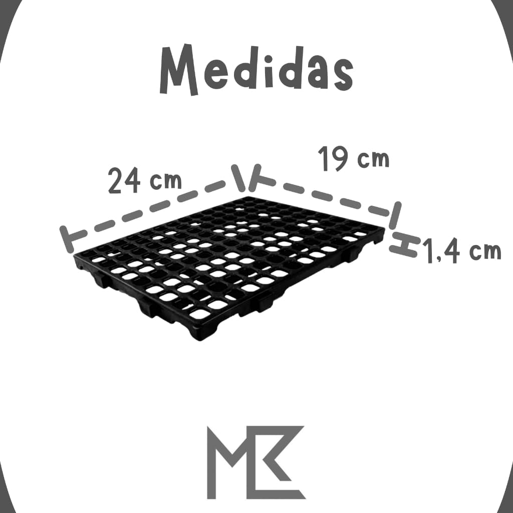 Estrado Multiuso Piso Plástico Modular Super Resistente Pallet - Preto