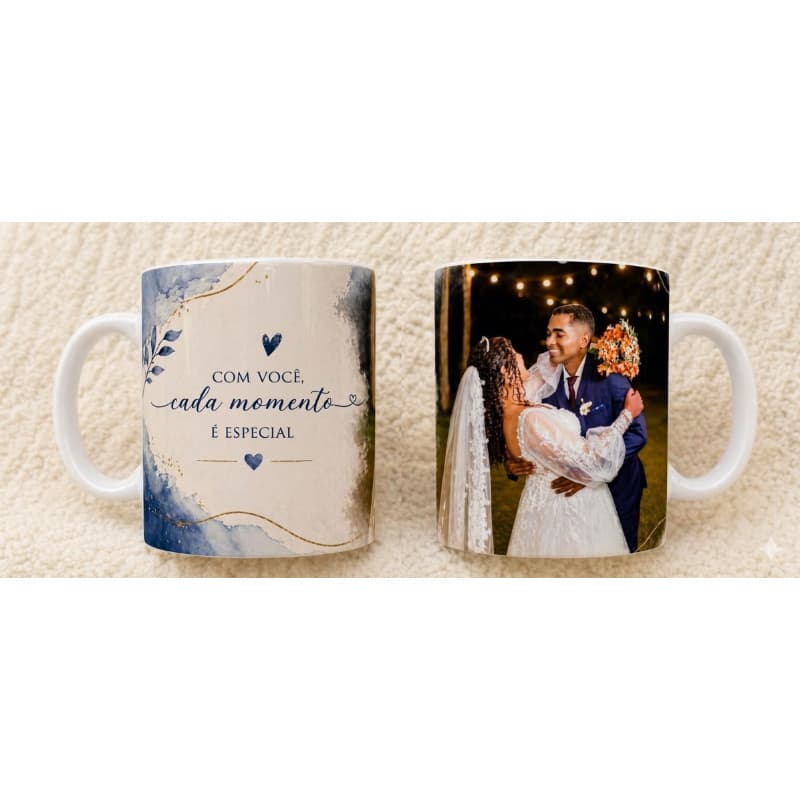 "Caneca Personalizada Dia dos Namorados/ Aniversário de casamento/ namoro– Presente Romântico Único com Sua Estampa"