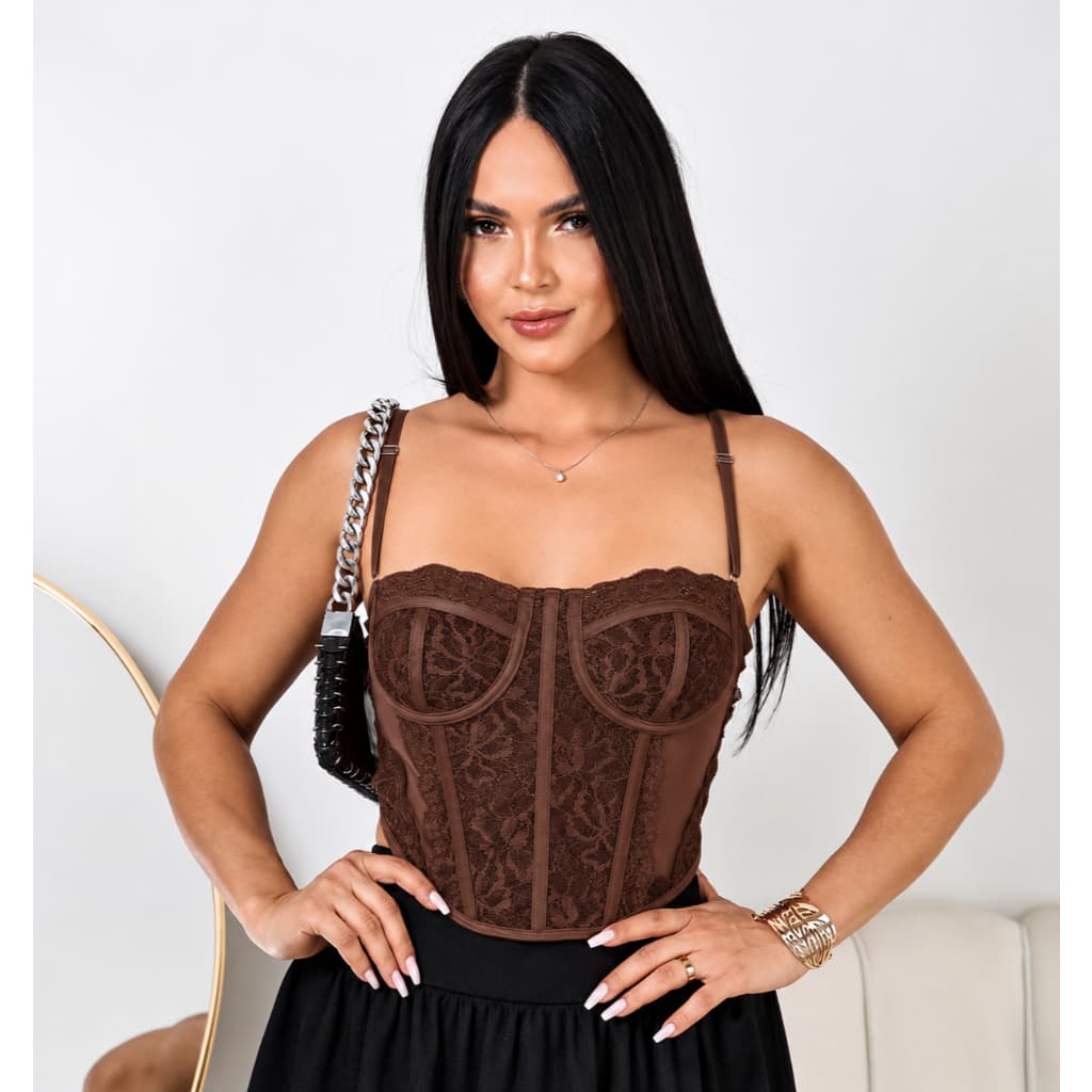 Corset Feminino Renda  com Barbatanas e Tule – Elegante, Sensual e Ajustável | Moda Festa, Balada e Casual Chic