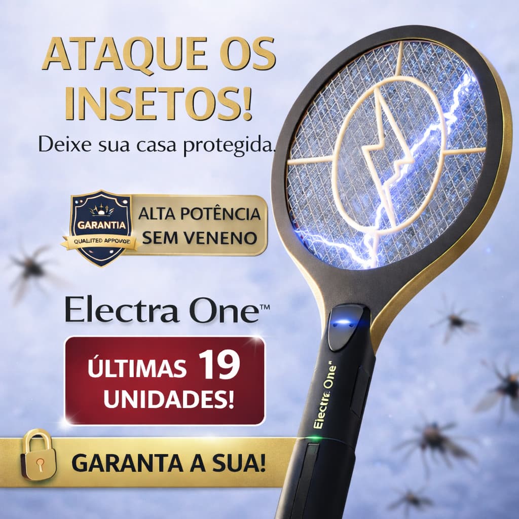 Raquete Elétrica Extermina Mosquito Pernilongo Dengue Cores Aleatórias