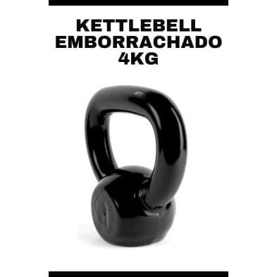 Kettlebell Emborrachado 4kg - Durabilidade e Versatilidade para Treinos em Casa