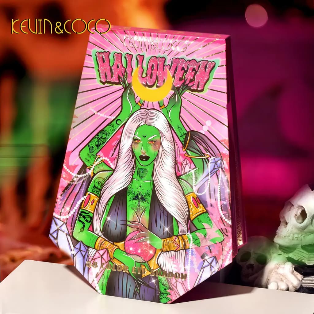 Paleta hallowen kevin e coco original 88 cores vibrantes
