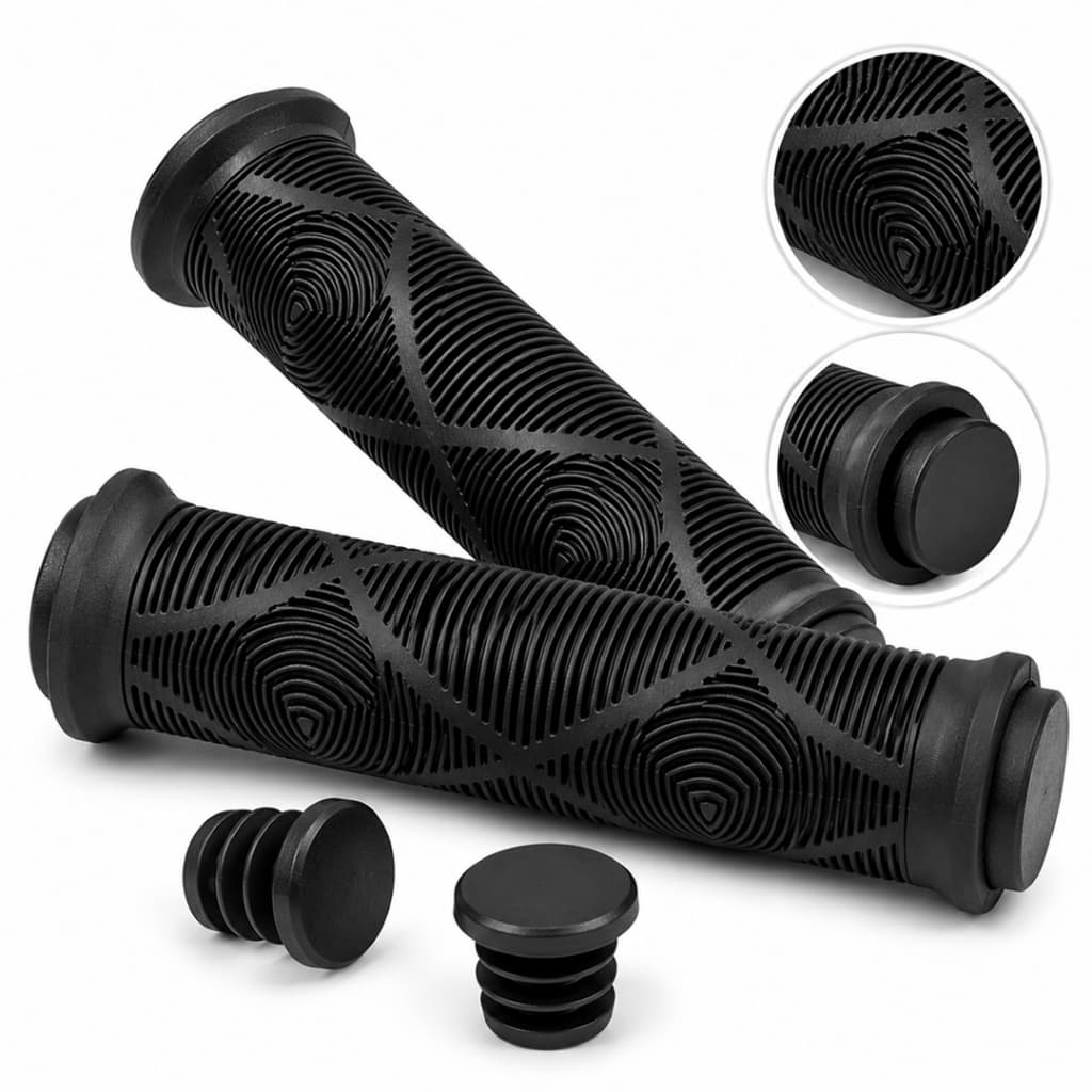 Manopla Absolute Bmx4 170mm Tipo Gios Bike Bmx Grau Wheeling Preto Vikingx