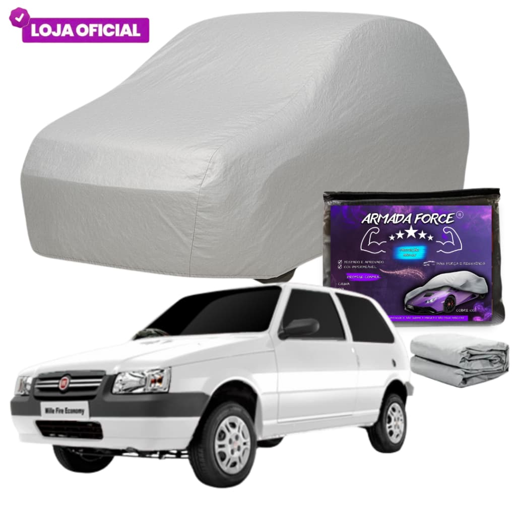 Capa Cobrir Carro Uno Antigo ARMADA FORCE Sem Forro  Impermeável 100% Protege SolChuva Poeira AntiUV