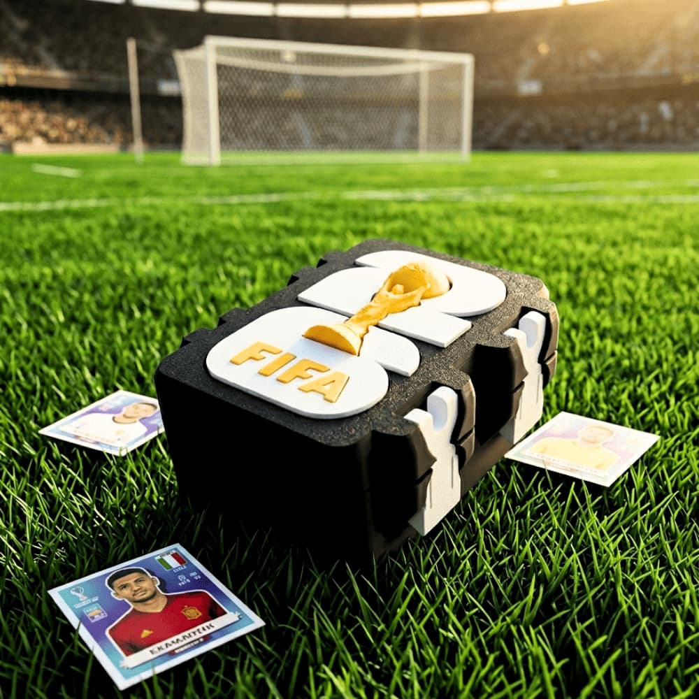 Porta Figurinhas Copa Do Mundo 2026 Caixa Organizadora Premium Maleta Colecionador Resistente Anti Amasso