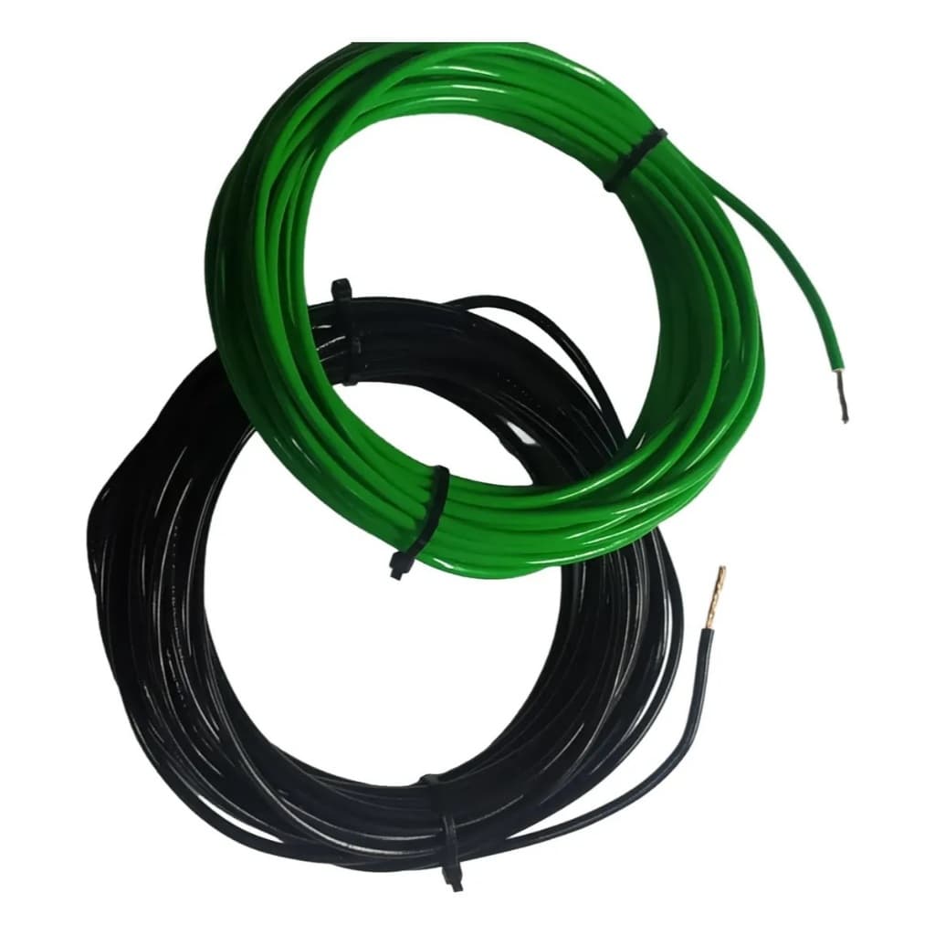 Fio Cabinho Flexível 1,5mm Verde E Preto 10 Metros Cada