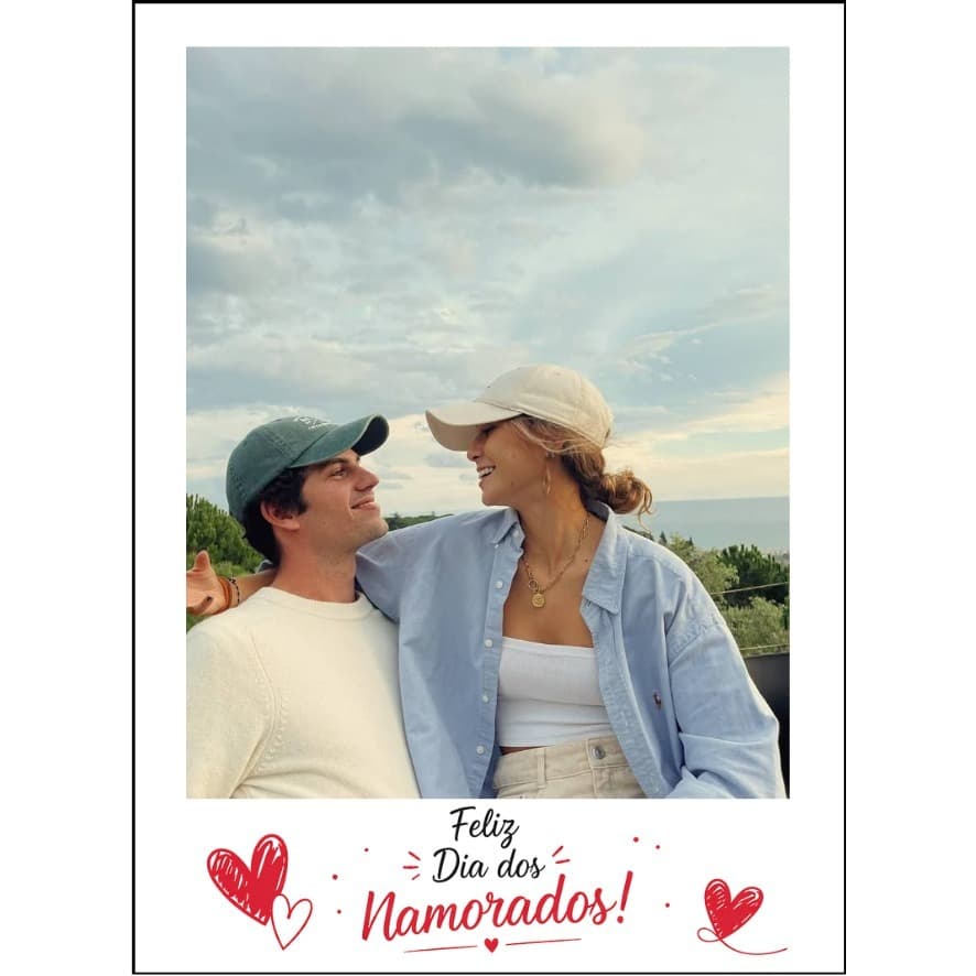 Mini Fotos com Imã Personalizadas Dia dos Namorados 7,5x5,5cm – Presente Criativo