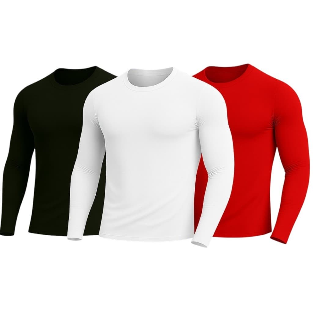 Kit 3 Camisa Térmica Proteção UV Camisa Segunda Pele Proteção Solar
