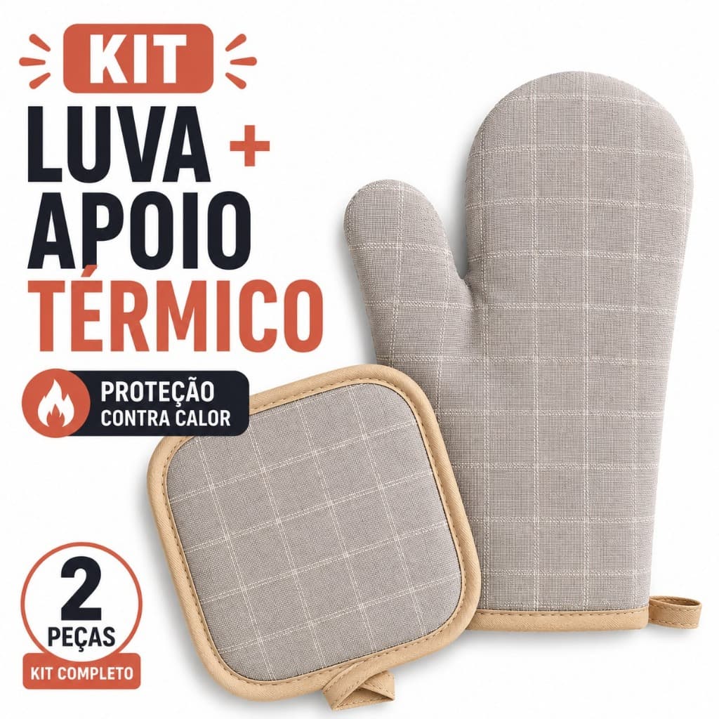 Kit Luva e Suporte Térmico: Proteção e Conforto para Sua Cozinha