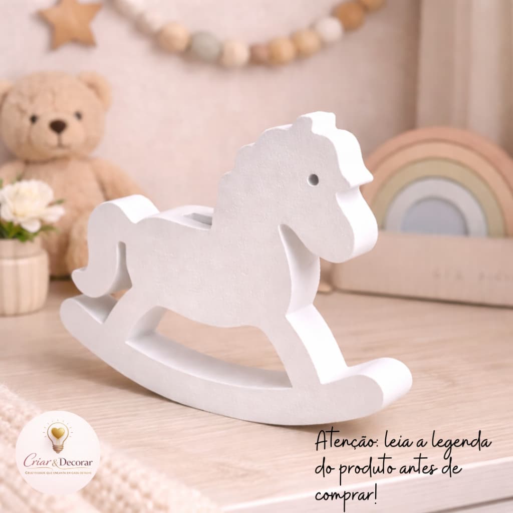 Lembrancinha Cavalinho Decorativo Chá Bebê Nascimento Infantil 3D Ref:006