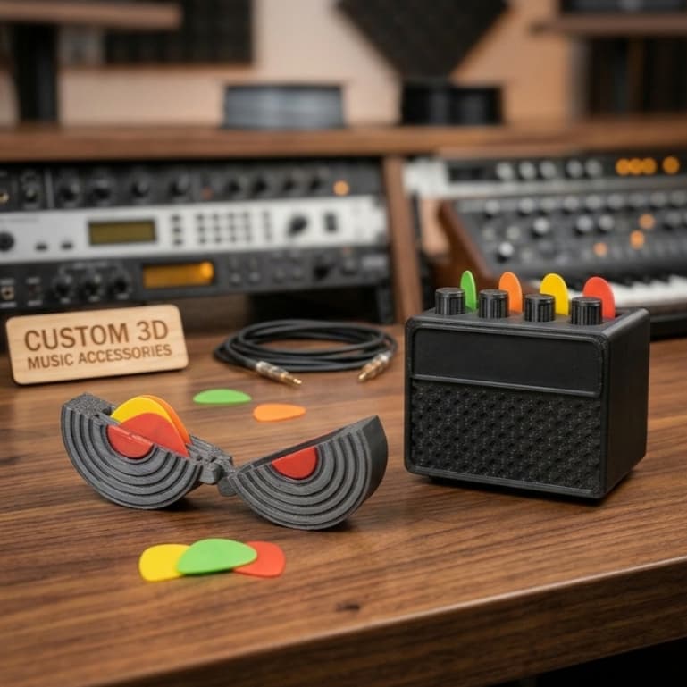 Porta Palhetas Amplificador De Guitarra Caixa Organizadora Acessórios Instrumentos Musicais