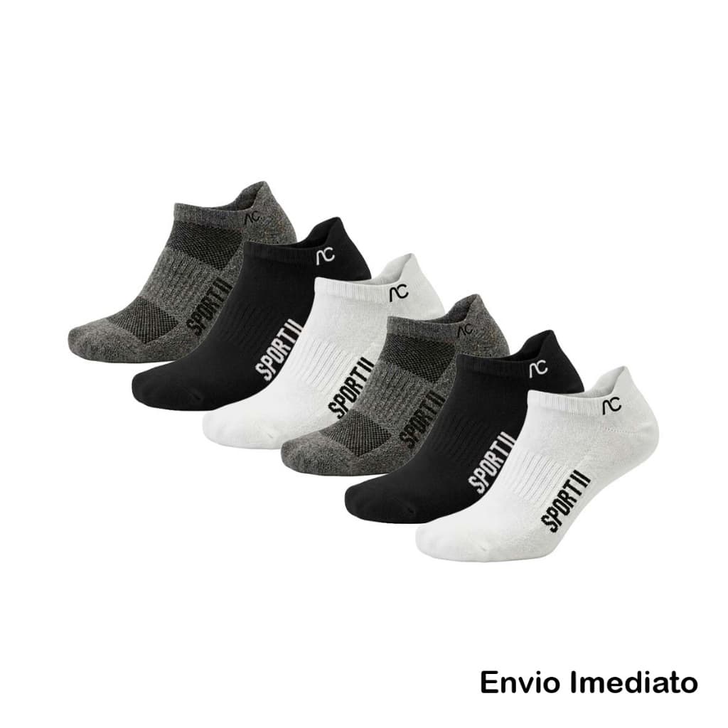 Kit 6 Meias Soquete Sport AC Original