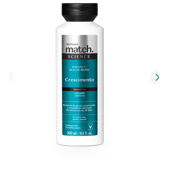 Match Science Crescimento: Shampoo + Condicionador, Tônico Capilar, Boticário