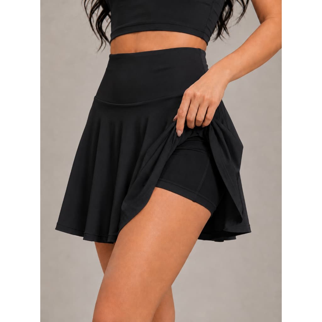 Shorts Saia Academia Fitness Exercicíos Corrida Beach Tenis Casual Confortável Forrada Saia Versátil