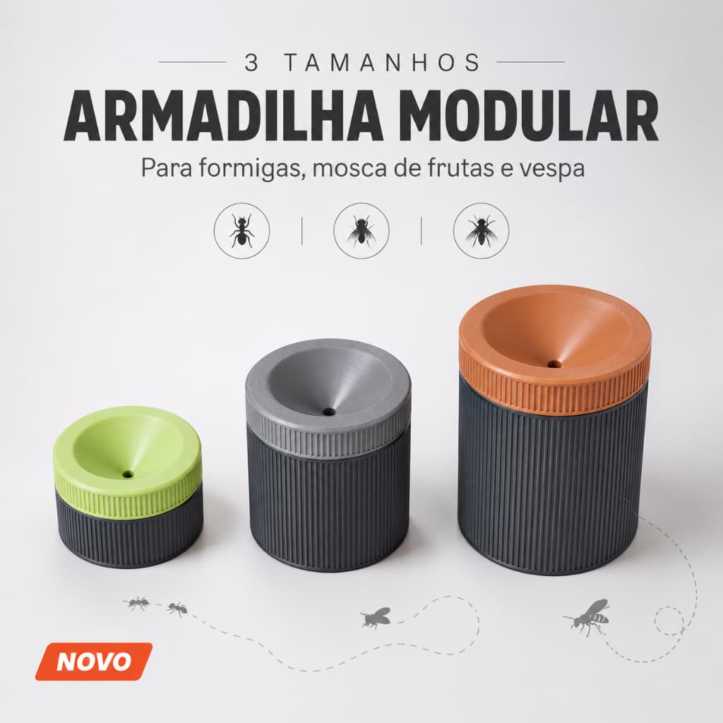 Armadilha Modular para Moscas de Fruta Formigas e Vespas Reutilizável Funil Cozinha