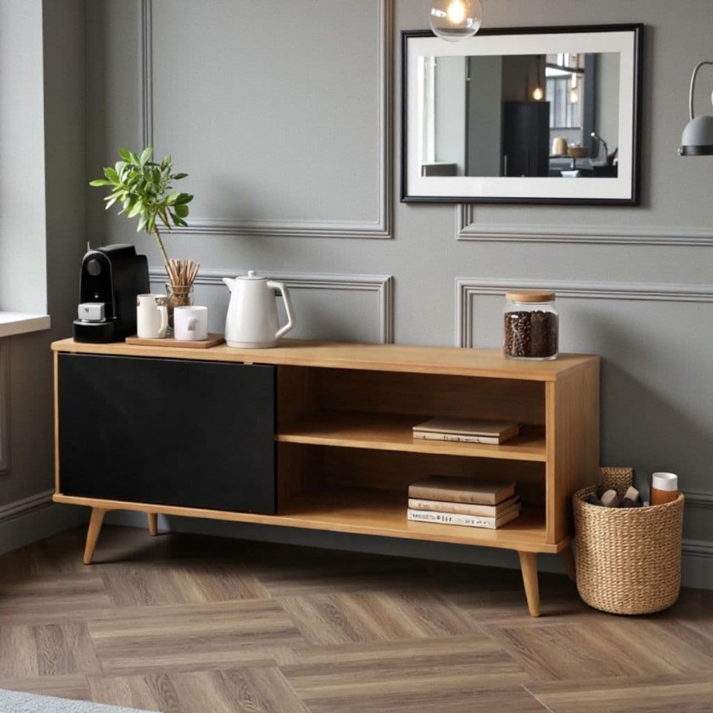 QUEIMA DE ESTOQUE - Aparador Buffet Moderno Com Pés Elevados Para Sala