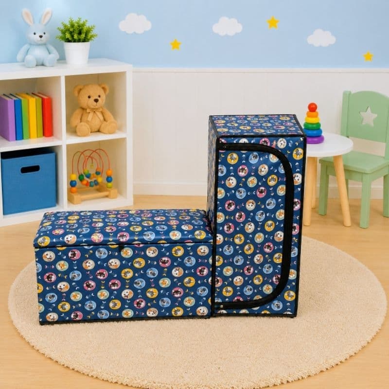 Kit Sapateira Organizadora + Baú Infantil  2 Peças