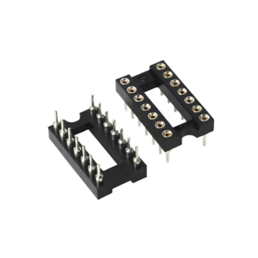 Soquetes Para Ci Pinos Torneados 14 Vias - Estreito 7,62mm