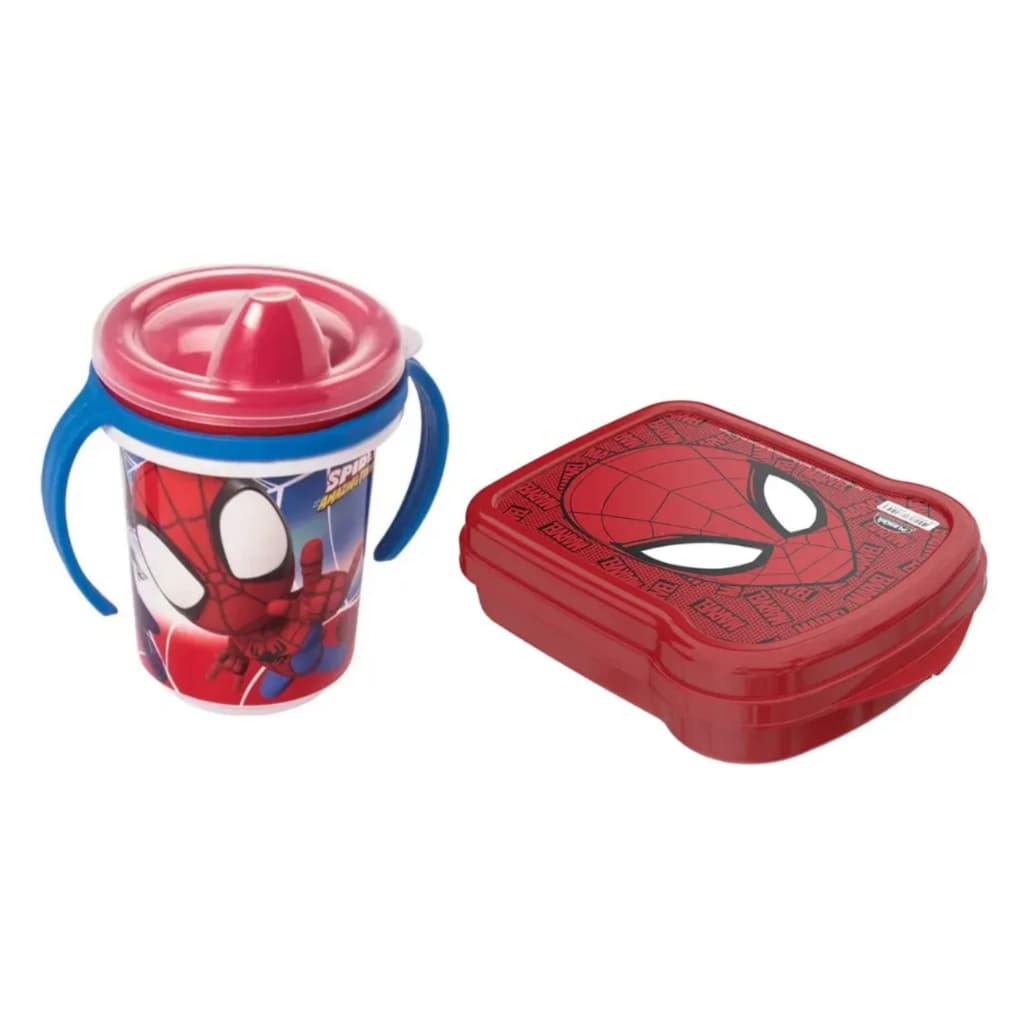 Kit Copo Infantil 320ml E Sanduicheira Homem Aranha - Spidey