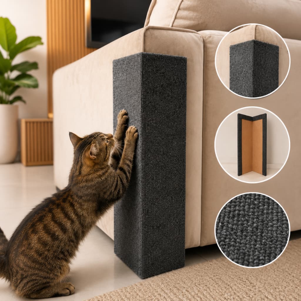 Kit 2/4 Arranhadores P/ Gatos Canto de Sofá Resistentes MDF