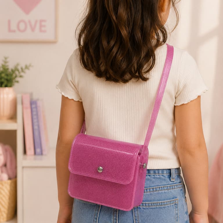 Bolsa Feminina Bag Jelly Glitter Transversal e Ombro Blogueira Festa