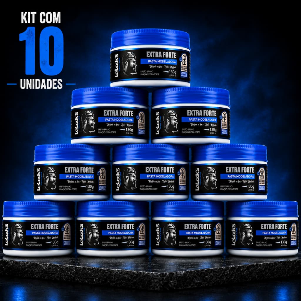 kit 10 Pomadas Pra Cabelo Lelooks Original 130 gramas Modeladora