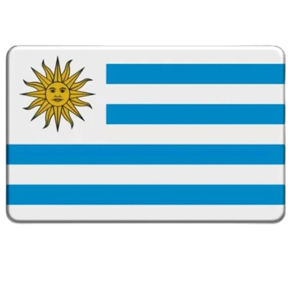 Adesivo Bandeira Uruguai Resinado