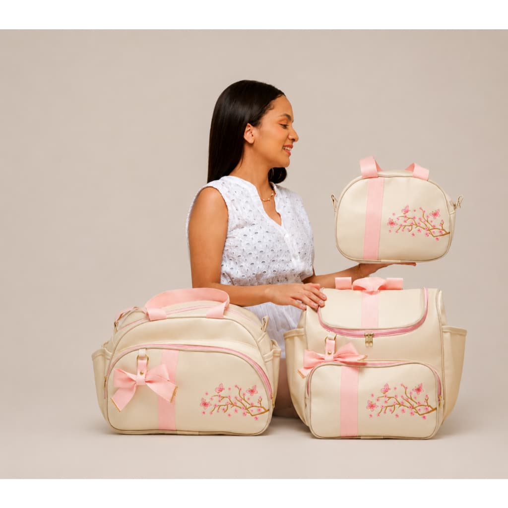 Bolsa Maternidade Menina Jardim Encantado Borboleta Kit Bolsa Maternidade Luxo