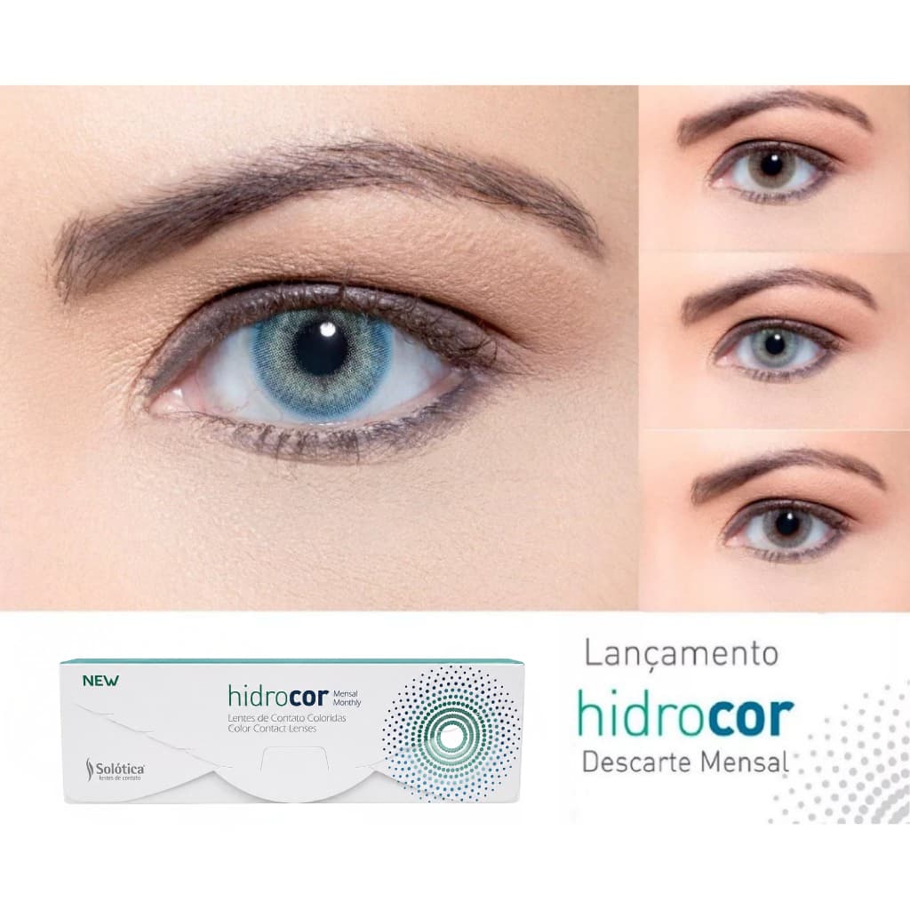 Lentes De Contato Hidrocor Mensal Sem Contorno + estojo