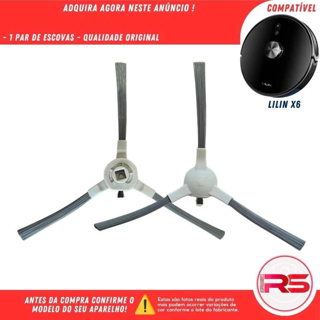 Par Escova Frontal para Robô Aspirador LILIN X6