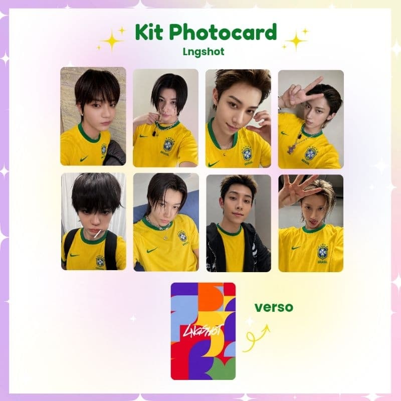 Kit 8 Photocards LNGSHOT Brasil Copa do Mundo 2026 - Photocard Fanmade fotos prontas (LEIA A DESCRIÇÃO)