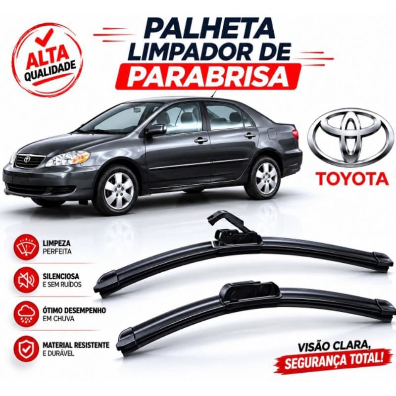 Jogo de Palheta Para-brisa Dianteiro Toyota Corolla 2002 2003 2004 20055 2006 2007