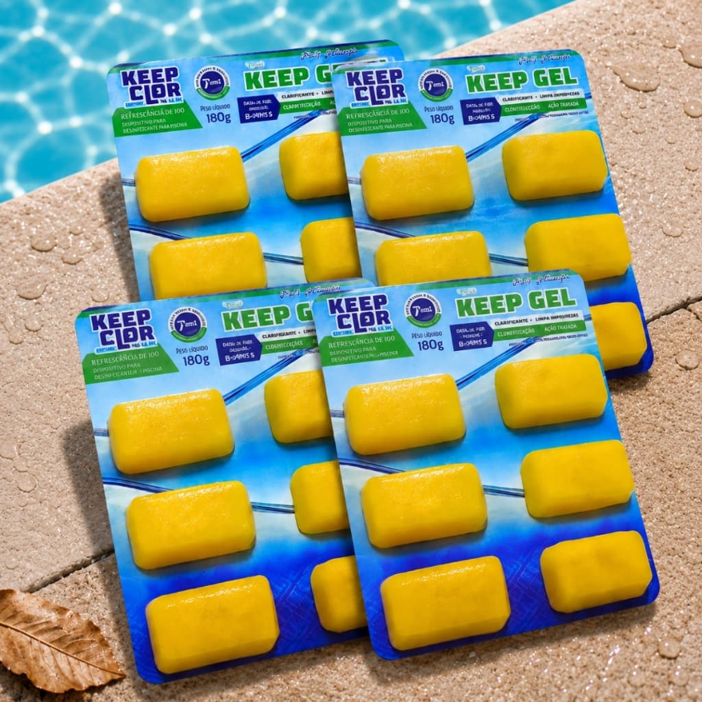 24 Pastilhas Em Gel Clarificante Para Piscina 720g Sem Cloro
